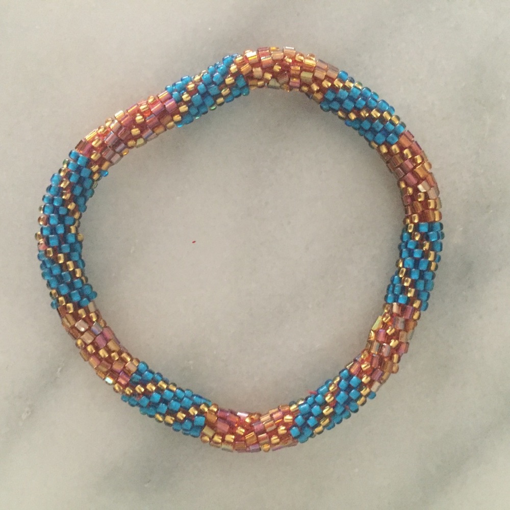 Beaded roll bracelet